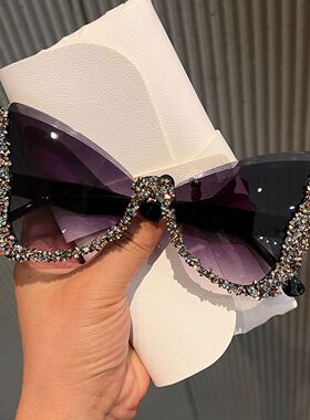 欧美辣妹风蝴蝶太阳眼镜女高级感