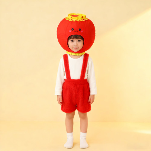 2026新年大红灯笼头套帽子道具潮