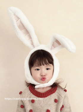 可爱搞怪兔子耳朵头套帽子少女心