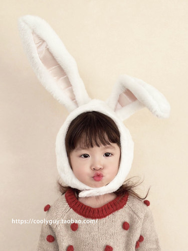可爱搞怪兔子耳朵头套帽子少女心