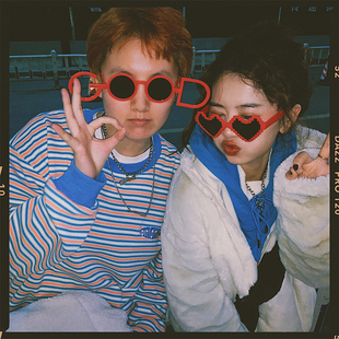 搞怪生日眼镜搞笑沙雕墨镜直播间演出道具凹造型情侣街拍照太阳镜