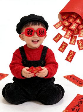 2026搞怪发财眼镜拍照表演墨镜潮