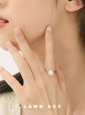 韩国Fever精致珍珠开口戒指