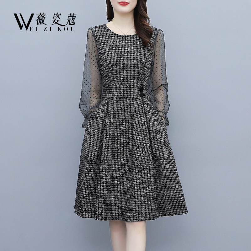 连衣裙秋冬2021年新款女装时尚气质女神范高端洋气打底裙子配大衣