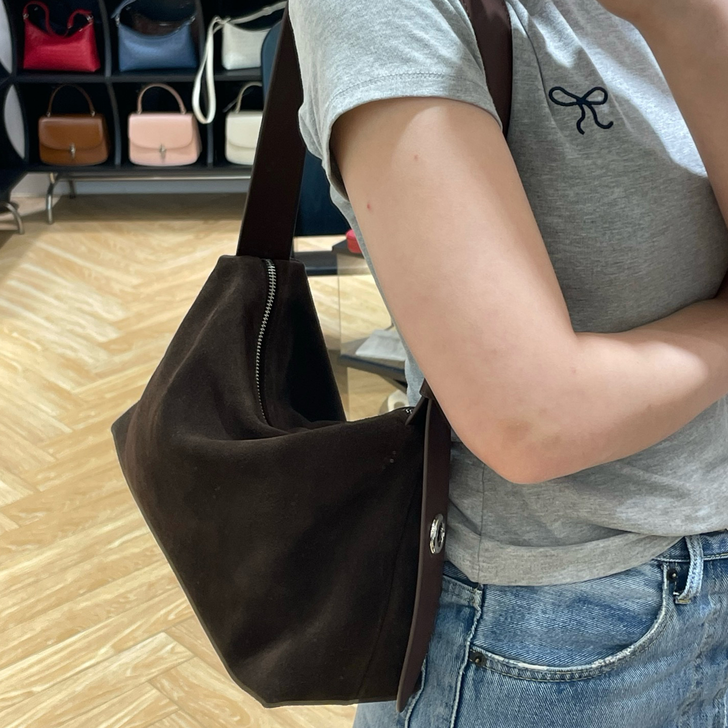 秋冬新款皮腋下包包女复古单肩包