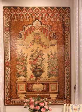 卡斯特兰榉木欧式美式法式风格榉木纯手绘木板挂画C3064