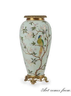 欧式高档陶瓷花瓶水培鲜花干花客厅餐桌装饰新中式花器摆件C5690