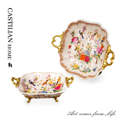 陶瓷点心碟水果盘零食盘托盘摆件