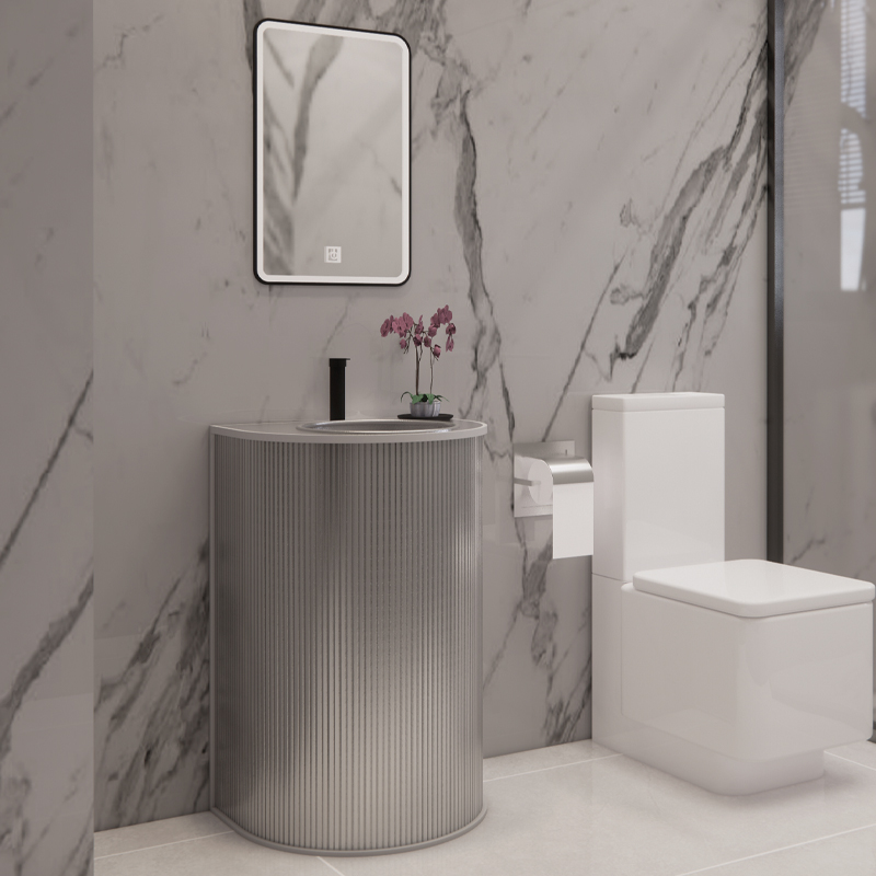 小户型一体落地户外立柱式洗手台