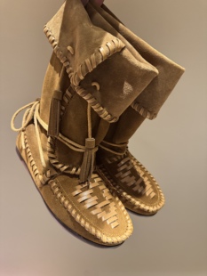 2026欧美流苏绑带西部靴显瘦靴筒高定大蝴蝶结尖头凉鞋真皮性感