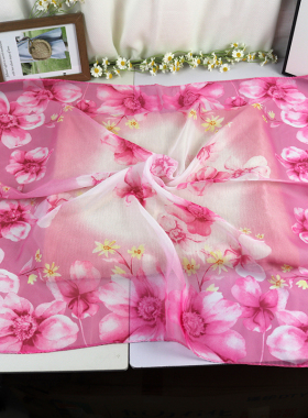 雪纺印花丝巾60x60cm女士小方巾