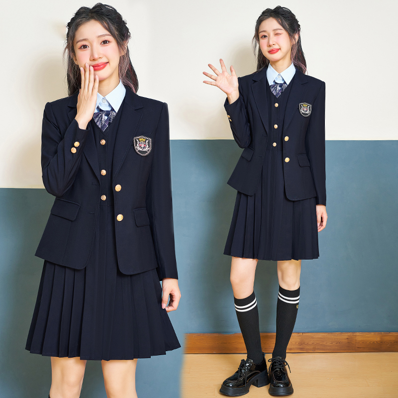 学院风jk制服西服套装学生班服学校演讲比赛演出制服气质幼师工服