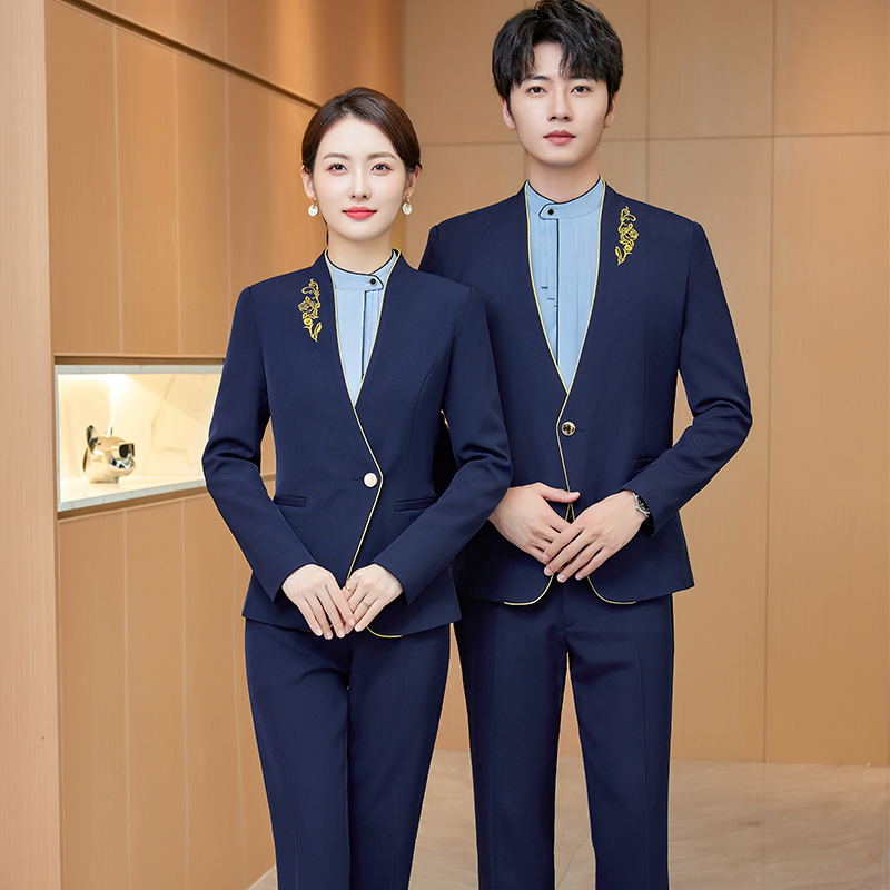 火锅店服务员工作服西装套装男女
