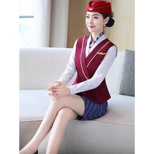 南航空姐制服男女职业套装空乘礼仪城轨高铁乘务员酒店工作服高端