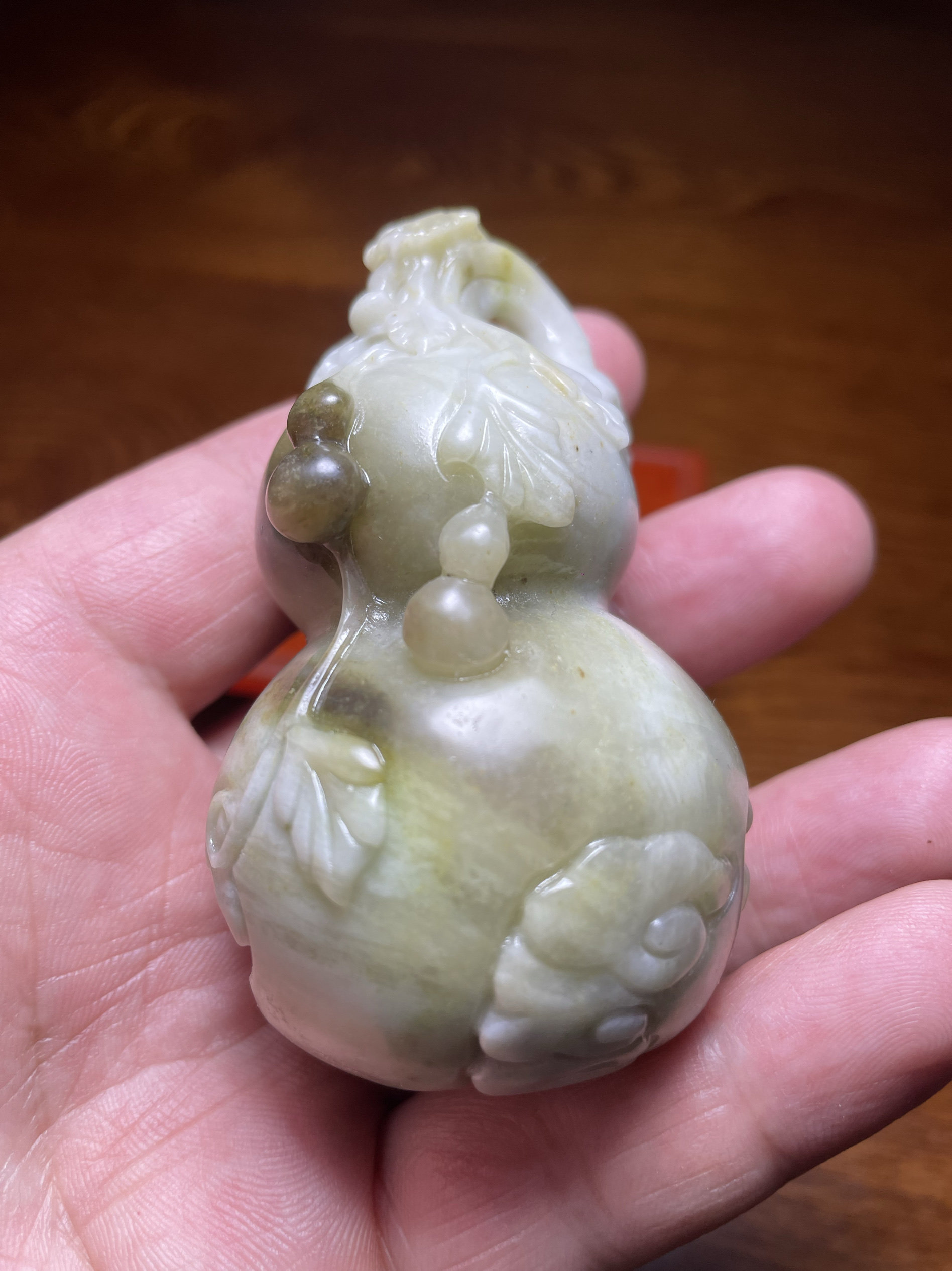 南阳玉葫芦独山玉雕手把件手玩件吊坠挂件摆件玉葫芦