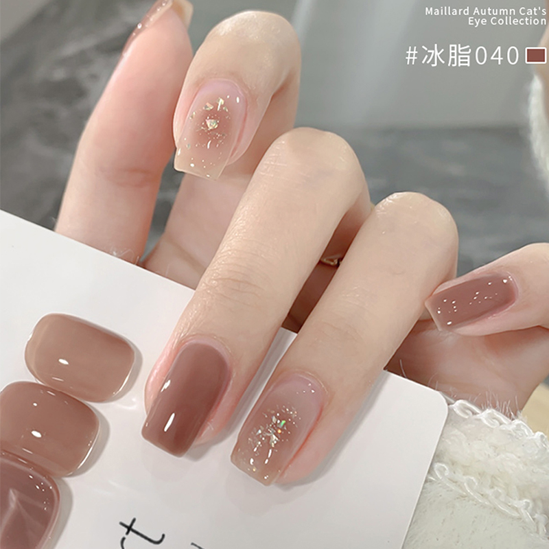 KaSi秋冬冰透裸色甲油胶美甲专用