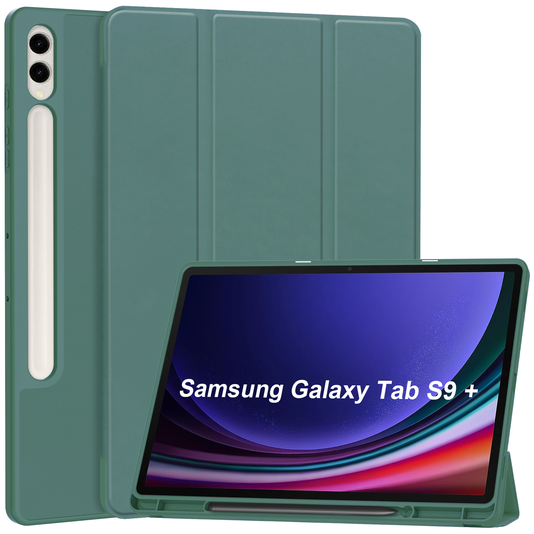 适用三星Tab S9 FE Plus平板保护套12.4寸TPU笔槽SM-X610保护壳