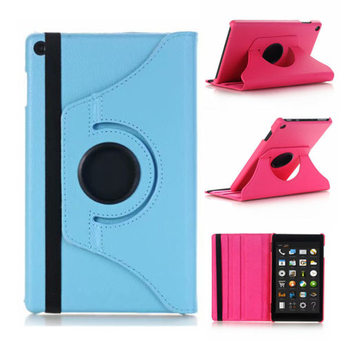 亚马逊fire HD8 8寸电子书保护套new fire HD8荔枝纹旋转平板皮套