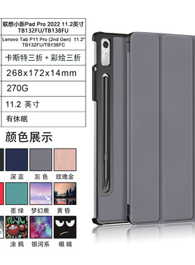 适用联想小新 Pro  11.2寸皮套 TabP11 Pro 2nd Gen TB132FU皮套