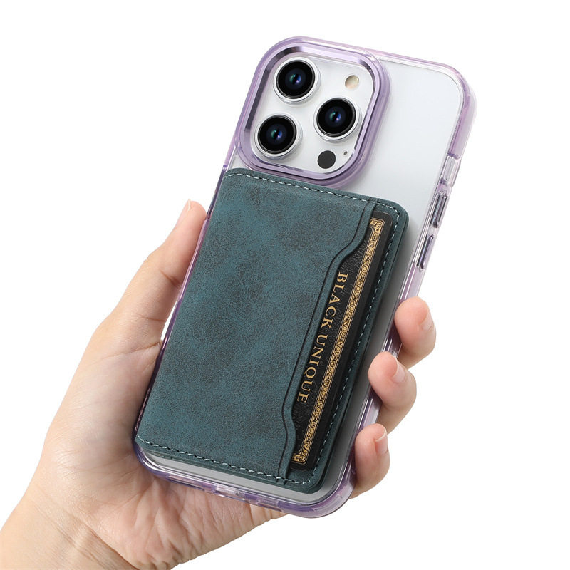 翻盖插卡磁吸卡包通用Magsafe插卡包适用iPhone15 16磨砂卡包卡套