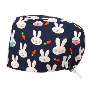 戈美恩手术帽女纯棉印花包头帽手术室工作帽护士帽透气牙科口腔帽