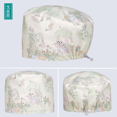 手术帽女护士医师帽调节扣大头围