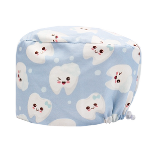 戈美恩手术帽女纯棉护士小花帽透气口腔医生帽手术室工作帽包头帽