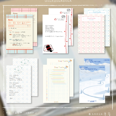 SHOCK手可 | M5合集Ⅱ a8便签手账活页纸内页芯替芯计划本记事本