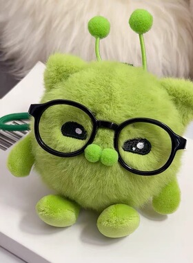 绿色外星猫解压球捏捏毛绒玩偶喵星人公仔猫咪挂件包包挂饰送礼物