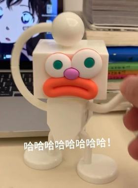 敲脑袋创意小丑桌面摆件