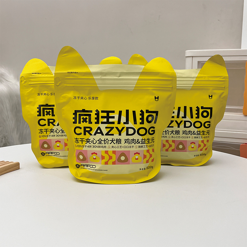 疯狂小狗冻干夹心鸡肉益生元狗粮泰迪比熊柯基中小型犬幼犬成犬粮
