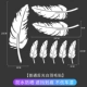 Перья Серебряный белый
