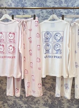 Gp冰淇淋软绵绵机器猫长袖女士套装女款家居服