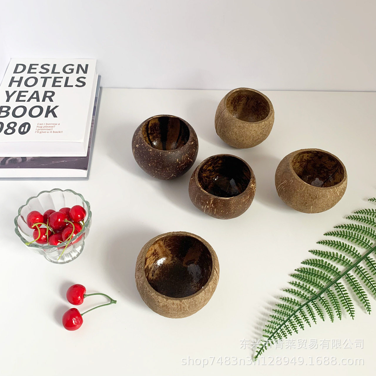 香薰蜡烛椰子壳碗餐厅创意蜡烛杯摆件现代简约用餐情调蜡烛杯