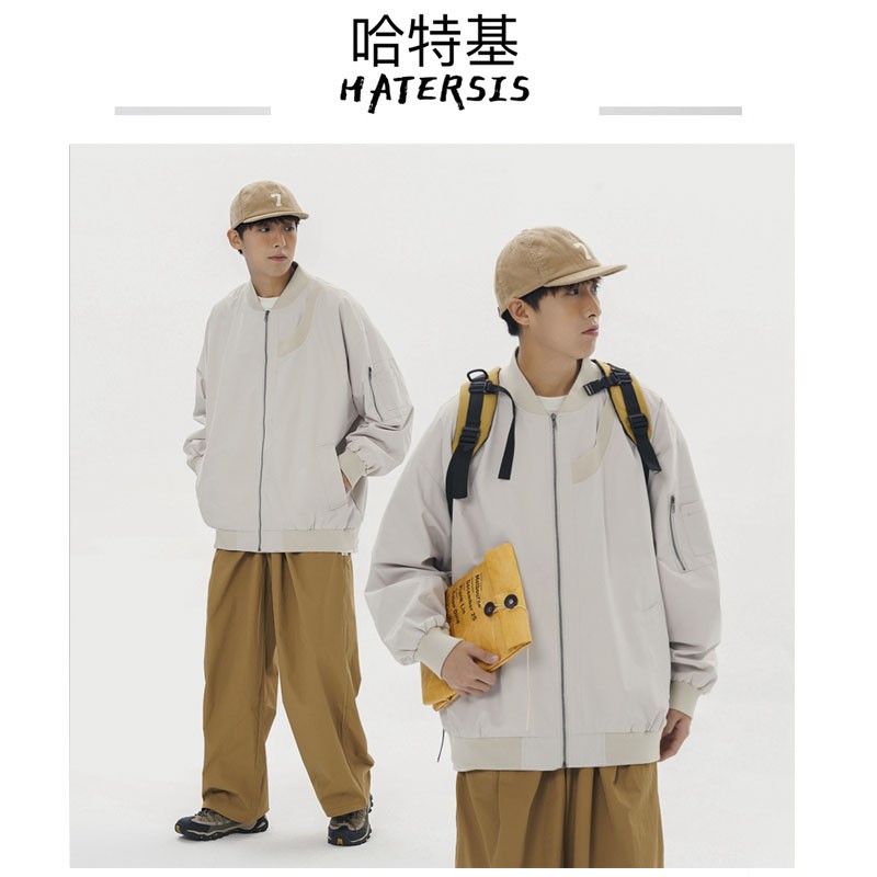 哈特基2025年秋季夹克外套男高街原创青春流行男女情侣夹克上衣