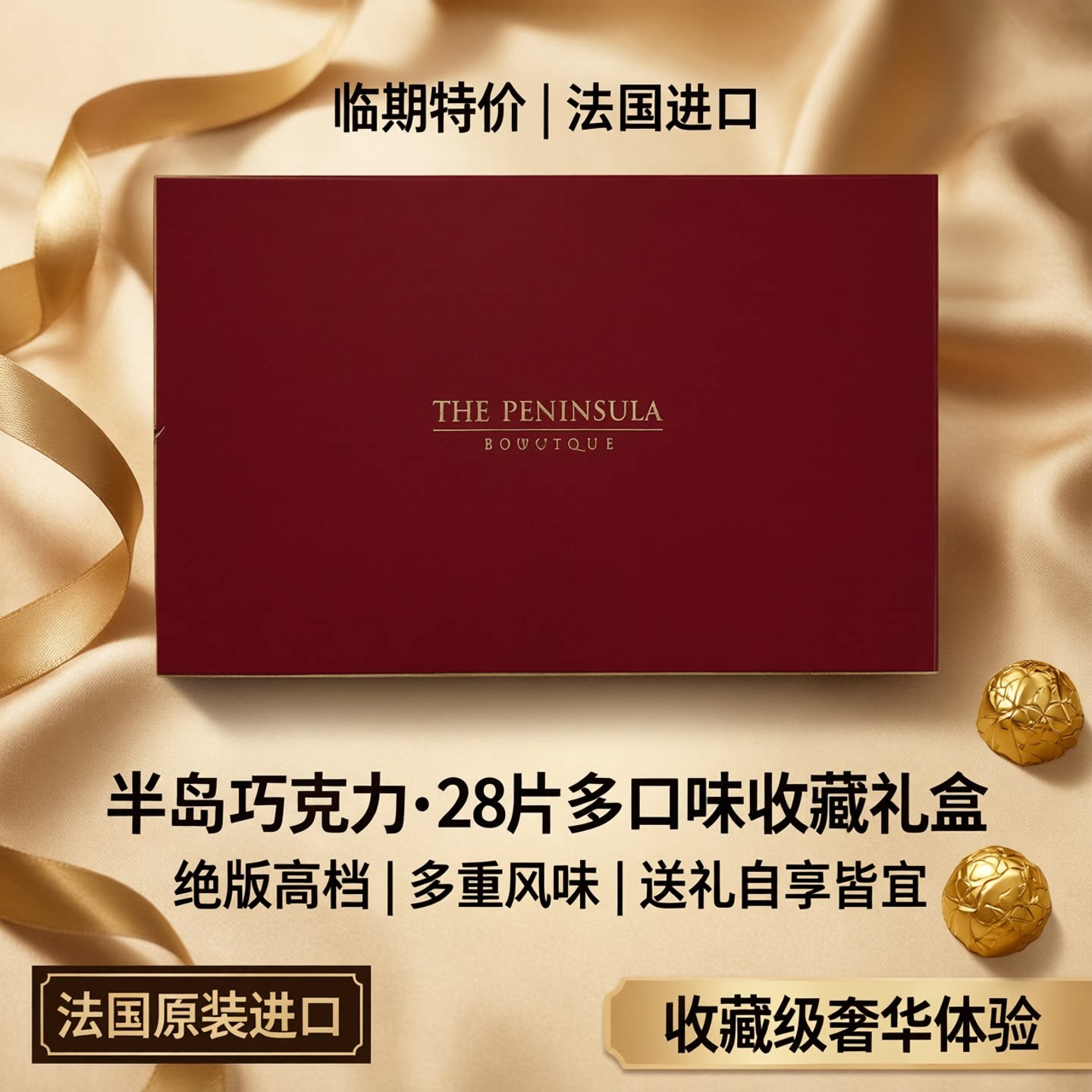临期特价法国进口半岛巧克力28片伴手礼盒多口味套装收藏绝版高档