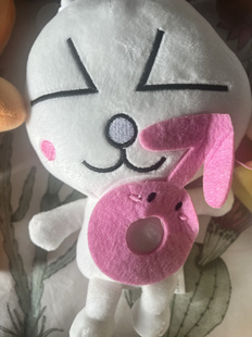 跨境Toro Inoue plush多罗猫白猫黑猫毛绒玩具猫咪公仔生日礼物