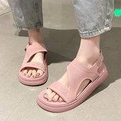 女款 室内防滑凉拖鞋 夏季 凉鞋 2025新款 外穿平底休闲沙滩鞋 小众拖鞋