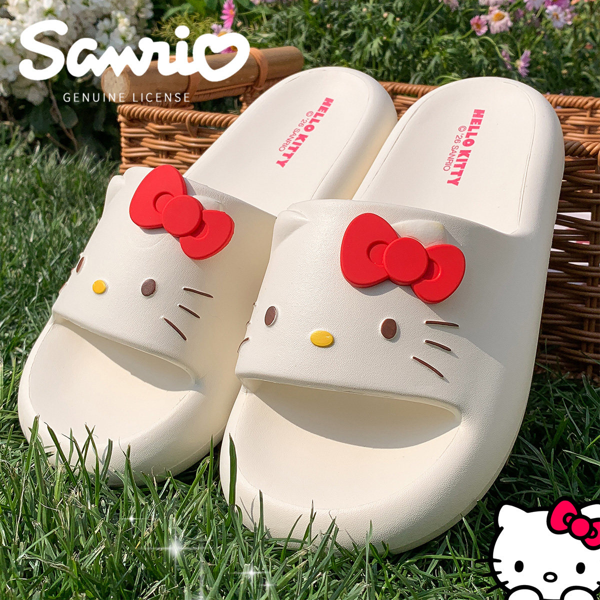 推荐hellokitty拖鞋女款外穿夏季可爱2026新款室内家居厚底凯蒂猫