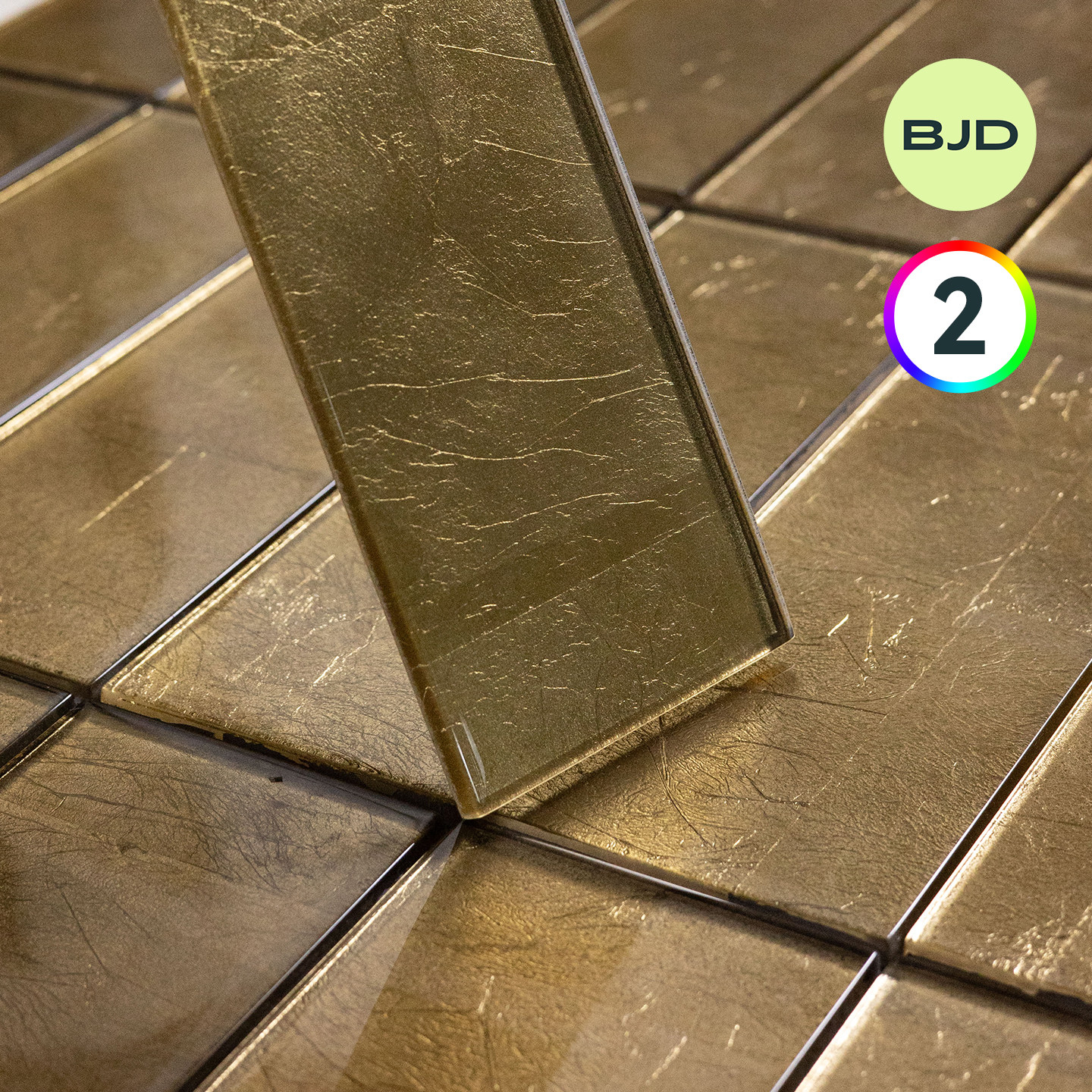 BJD摩洛哥金箔玻璃砖奢华墙背景装饰砖商业设计空间玄关浴室厨房