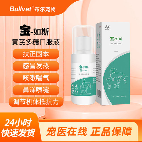 布尔犬感冒咳嗽猫鼻支黄芪多糖