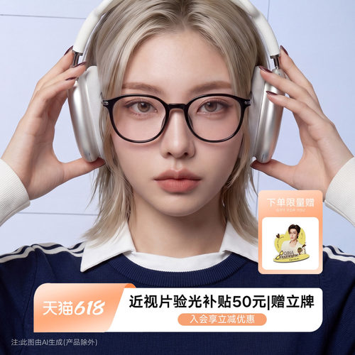 QINA亓那大框眼镜框近视素颜镜