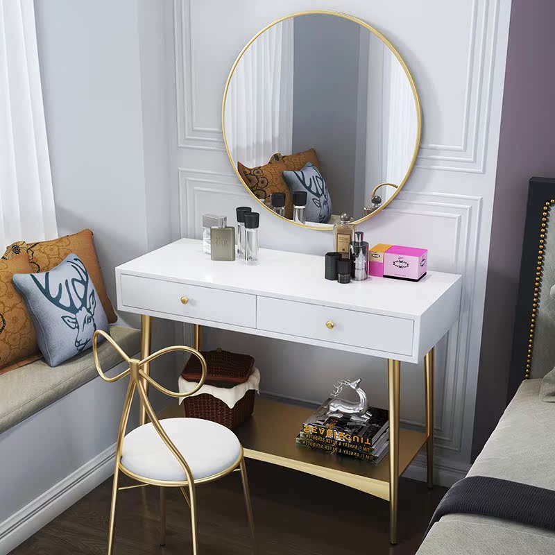 铁艺梳妆台双层小 化妆桌卧室梳妆台网红ins风公主经济型在类目 住宅家具, 桌类, 梳妆台/桌中 - 来自Buy2taobao.com提供专业的淘宝代购服务