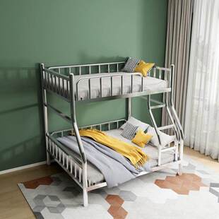 全不锈钢床304上下铺宿舍家用出租房子母床高低床双层上下床铁艺