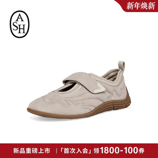 女运动低帮玛丽珍鞋 MAGDA羊绒魔术贴浅口单鞋 2026春夏新款 ASH女鞋