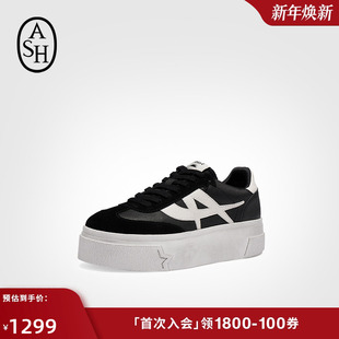 德训鞋 女厚底增高真皮休闲鞋 STARMOON 春夏松糕鞋 ASH女鞋