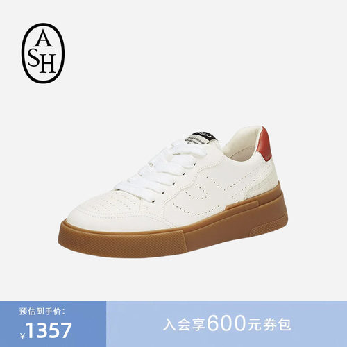 ASH运动休闲中跟圆头板鞋