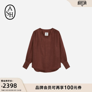 休闲梭织衬衫 PLY宽松舒适纯色长袖 2026春夏新款 ASH女装