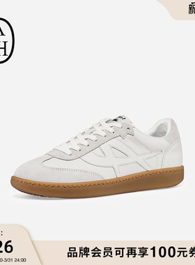 ASH女鞋2026春夏新款SUNSET真皮低帮德训鞋圆头休闲板鞋