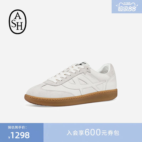 ASH女鞋26夏季新款SUNSET真皮低帮休闲运动风德训鞋女圆头板鞋